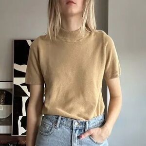 Camel Mockneck Sweater